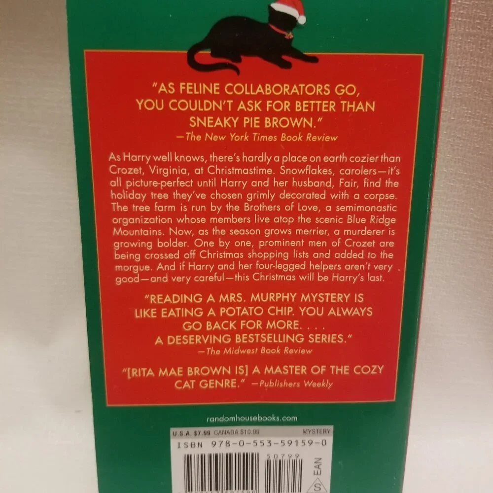 add to bundle $4, Rita Mae Brown's Santa Clawed paperback, VGUC - Picture 2 of 4